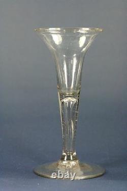 Antique 18th Century Wine Glass, ca. 1750, 16 cm / 6.3 inch