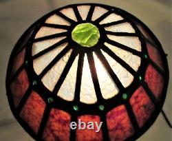 Antique Bradley Hubbard Bacchus Wine Man Jeweled Art Glass Lamp Sconce Light B&h