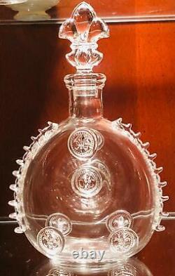 Antique Clear Cut Crystal Cognac Liquor Wine Decanter Vtg