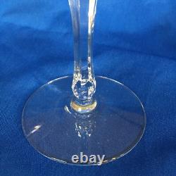 Antique Etched Crystal Wine Sherry Sherbet Water Glasses Stemware Small Plates