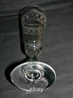 Antique Flute To Wine Of Champagne X 7 Glass Cup Antique French