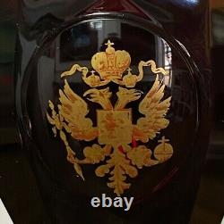 Antique Imperial Russian Winter Palace Wine Glasses Tsar Nicholas Romanov Eagle