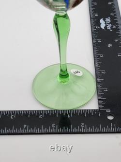 Antique Set Of 3 Theresienthal Art Nouveau Art Glass Wine Glass 6. Circa 1920's