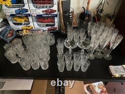 Antique Vintage Cut Crystal Glassware Heavy, well-balanced stems
