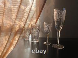Antique Vintage Cut Crystal Glassware Heavy, well-balanced stems