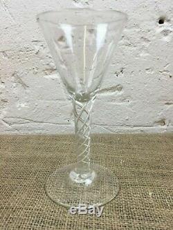 Antique Vintage Double Air Twist Wine Cordial Glass-2