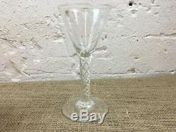 Antique Vintage Double Air Twist Wine Cordial Glass-2