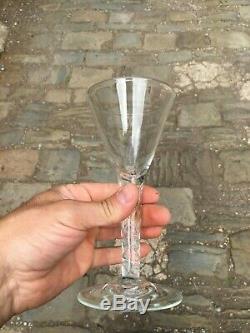 Antique Vintage Double Air Twist Wine Cordial Glass-2