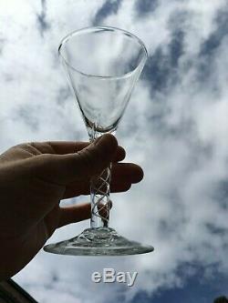 Antique Vintage Double Air Twist Wine Cordial Glass-2