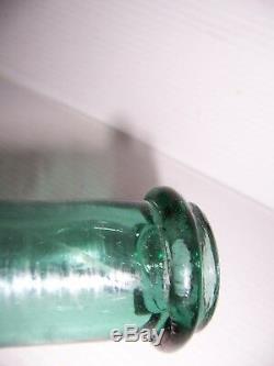 Antique Vintage Large Green Glass Wine Bottle Carboy Demijohn