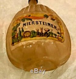 Antique Vintage Niersteiner Wine Bottle Glass German Figural Christmas Ornament