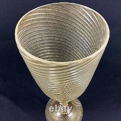 Antique Vintage Venetian Glass Murano Salviati 1950 Pokal Wine Glass Goblet