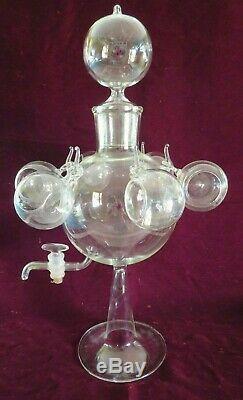 Antique Vtg Italian Blown Glass Dispenser Samovar Tea Wine Set, Bimini Salviati