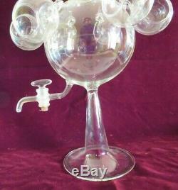 Antique Vtg Italian Blown Glass Dispenser Samovar Tea Wine Set, Bimini Salviati