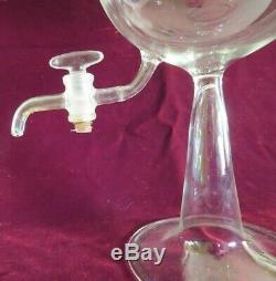 Antique Vtg Italian Blown Glass Dispenser Samovar Tea Wine Set, Bimini Salviati