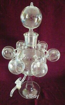 Antique Vtg Italian Blown Glass Dispenser Samovar Tea Wine Set, Bimini Salviati