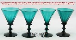 Antique early 19th C. Emerald green crystal White Wine Decanter & 2x Glass