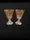 Arte Italica Medici 24K Gold Ruby Wine Glasses Short Set of 2 Vintage Italy