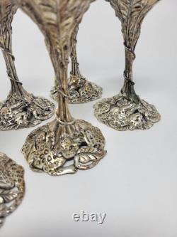 Arthur Court Leopard Safari Wine Glasses Set of 6 Vintage 1998
