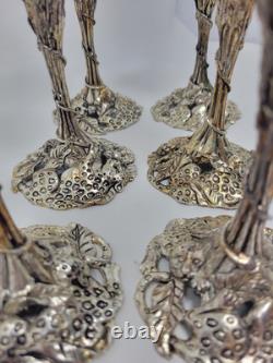 Arthur Court Leopard Safari Wine Glasses Set of 6 Vintage 1998