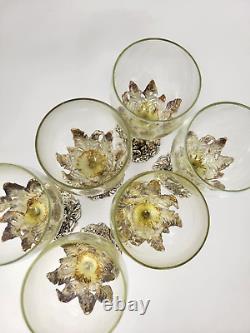 Arthur Court Leopard Safari Wine Glasses Set of 6 Vintage 1998