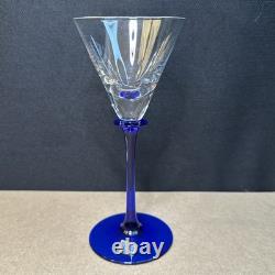 Atelier Morava Czech Bohemia Glass Set Of 5 Colorful Wine Goblets Hand Blown Vtg