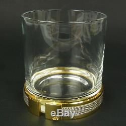 Auth GUCCI Vintage GG Interlocking Glass Cup For Whiskey Wine UNUSED F/S 1782