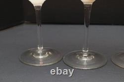 BEAUTIFUL RARE SET of 6 STEVEN MASLACH STUDIO ART GLASS WINE GLASSES GOBLETS
