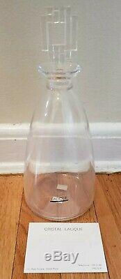 BEAUTIFUL VINTAGE LALIQUE CRYSTAL 10 WINE DECANTER with CRYSTAL STOPPER