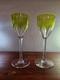 Bacarrat Genova Pattern Chartreuse Rhine Wine glasses Vintage