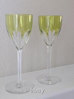 Bacarrat Genova Pattern Chartreuse Rhine Wine glasses Vintage