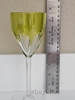 Bacarrat Genova Pattern Chartreuse Rhine Wine glasses Vintage