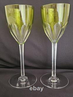 Bacarrat Genova Pattern Chartreuse Rhine Wine glasses Vintage