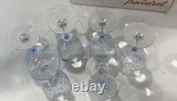 Baccarat Aquarrel blue wine glasses, vintage hard to find in orig box
