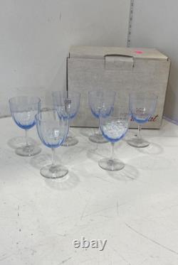 Baccarat Aquarrel blue wine glasses, vintage hard to find in orig box