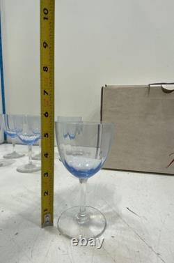 Baccarat Aquarrel blue wine glasses, vintage hard to find in orig box