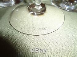 Baccarat Clara Crystal Water Red White Wine Goblet Glass Lot set x 4 6oz Vintage