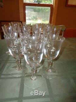 Baccarat Clara Crystal Water Red White Wine Goblet Glass Lot set x 4 6oz Vintage