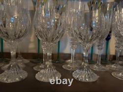Baccarat Crystal Clear Glass Massena Claret Wine Glasses Set of 3 Made in France