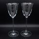 Baccarat Crystal France Filao White Wine Glasses 8 5/8 Pair FREE USA SHIPPING