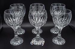 Baccarat Crystal France Massena Bordeaux Wine Glasses 5 7/8 Set of 6 FREE SHIP