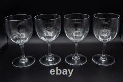 Baccarat Crystal France Montaigne Optic Port Wine Glasses 4 7/8 Set of 4