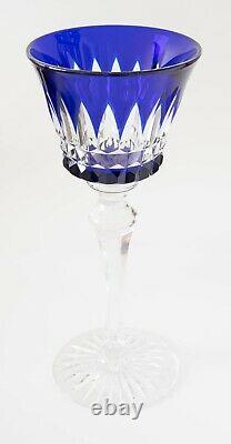 Baccarat Crystal Piccadilly Cobalt Blue 8 Rhine Hock Wine Glass