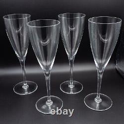 Baccarat France Crystal Dom Perignon Claret Wine Glasses Set 4 -8 1/8 FREE SHIP