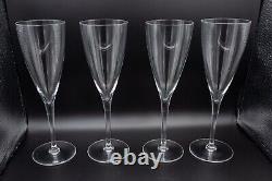 Baccarat France Crystal Dom Perignon Claret Wine Glasses Set 4 -8 1/8 FREE SHIP