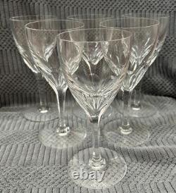 Baccarat France Crystal Wine Glasses Vintage Set of 6 Perfect Condition