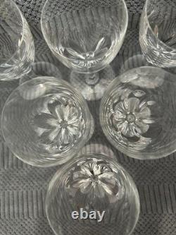 Baccarat France Crystal Wine Glasses Vintage Set of 6 Perfect Condition