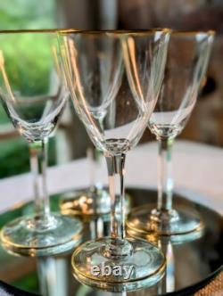 Baccarat France Directoire Gold Rim Vtg Highest Quality Crystal Wine Glass 6.5