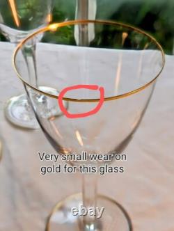 Baccarat France Directoire Gold Rim Vtg Highest Quality Crystal Wine Glass 6.5
