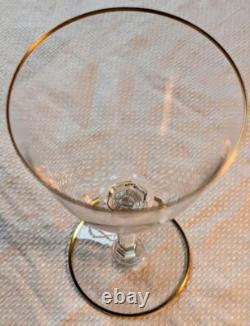 Baccarat France Directoire Gold Rim Vtg Highest Quality Crystal Wine Glass 6.5